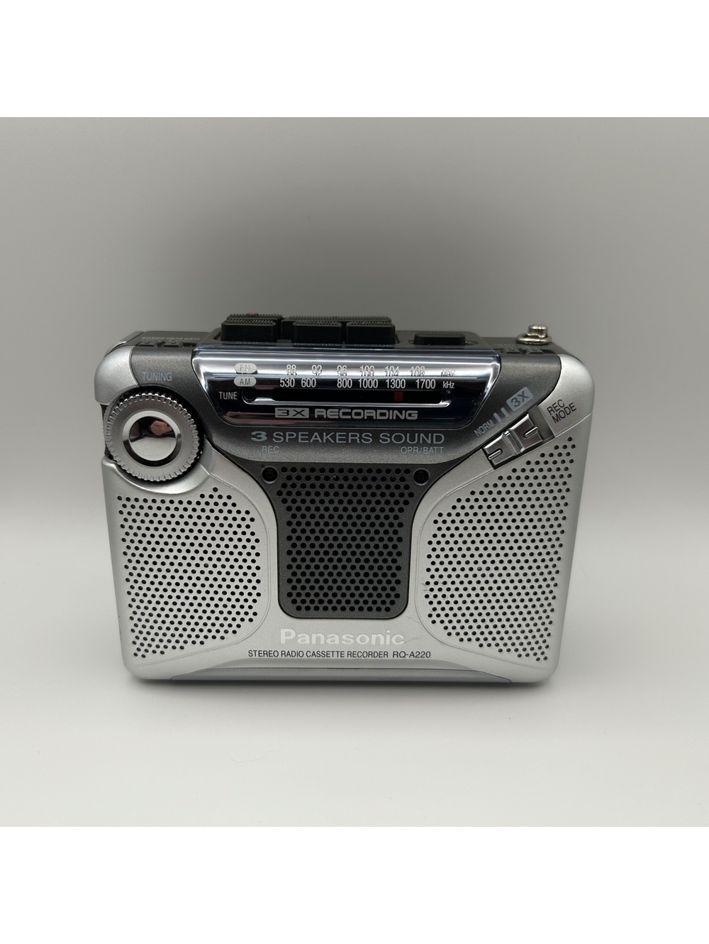 Panasonic RQ-A220 Portable Cassette Player Recorder AM/FM Radio Stereo Tested